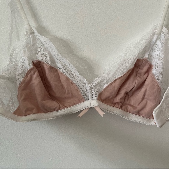 Eberjey White Lace Triangle Bralette - Picture 6 of 7